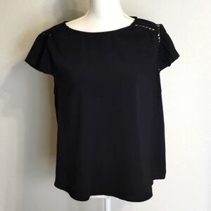 Flower & Feather Size Large Black Flutter Sleeves